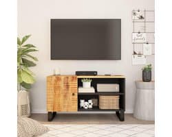 Tv-kast - Media meubel - Opbergen & display - Massief mangohout - 80x33x46 cm