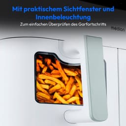 MEDION XXL Dubbele Airfryer P20 - 2 zones - 8,7 L - 2600 W - Matwit — thumbnail 5
