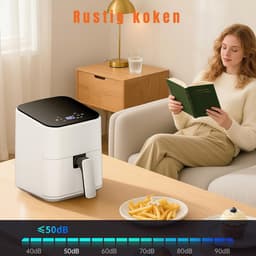 Nexvo® Mini Airfryer - Airfryer - Heteluchtfriteuse - Compact - Wit - ‎26cm x 21cm x 28cm — thumbnail 9