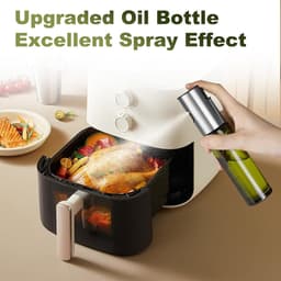 Namajunas - Oliesproeier 100ml voor de keuken - Olijfolie Sprayer 100ml - 2 stuks - UV beschermglas - Airfryer Accessoires - Keukengerei - Voor BBQ, Bakken & Koken, salades, bakken - Trechter & Schoonmaakborstel — thumbnail 3