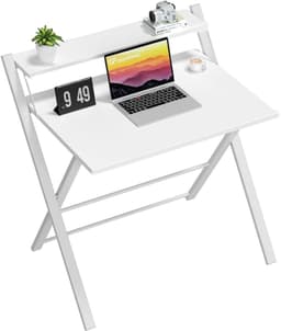 Zeo Wood® - Bureau Inklapbaar - Computertafel - Bureau Wit - Game Bureau - Laptoptafel — thumbnail 4