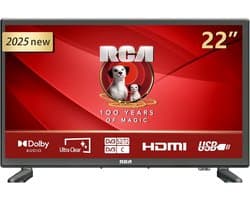 22 inch LED-Televisie – 56 cm – Dolby Audio – Triple Tuner DVB-T2/S2/C – HDMI – USB – VGA – Energieklasse E – 2025