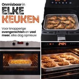Braadslede met Afkoelrooster 304 RVS - 26,4 x 20,5 x 3 cm – Bakplaat voor Oven, BBQ & Airfryer – Zilver — thumbnail 2