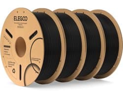 3D Printer Filament PLA Zwart 1.75mm - 4kg Set, Hoge Precisie voor FDM Printers