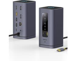 USB C Dockingstation met 3 Monitoren Ondersteuning, Krachtig Uitbreidingsstation voor Laptops