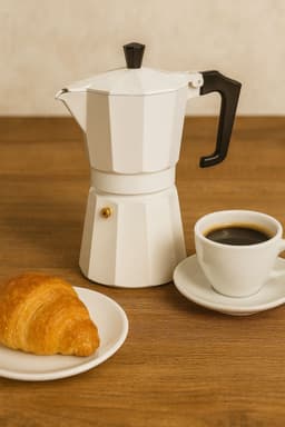 Italiaans koffiezetapparaat - PEZZETTI - ITALEXPRESS - Aluminium - 6 kopjes - Wit — thumbnail 2