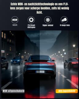 Aura® Dashcam Voor en Achter - Dashcam - Parkeermonitor - Zwart - ‎4cm x 9cm x 6 cm — thumbnail 3