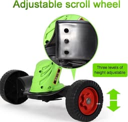 Elektrische Grasmaaier - Tuinmaaier Grastrimmer - Gazon Onderhoud - 2-in-1 Multifunctioneel - 23cm Snijbreedte - Groen — thumbnail 5