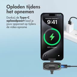 imoshion 2-pack Draadloze Microfoon met Oplaadcase - Geschikt voor o.a. USB-C & AUX - Bluetooth Mini Microfoon - Podcast Microfoon — thumbnail 4