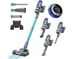 Trexxo - Stofzuiger - Draadloze Stofzuiger - LED - Steelstofzuiger - 600W - Krachtige zuigmodes - 65 min looptijd - Detecteert vuil