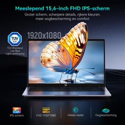 Blackview Hibook 6 Laptop 15,6 inch Full HD - 16 GB RAM - 256 GB SSD + DCM6 14" Dubbele Draagbare Monitor , FHD IPS Scherm, Dual-band WiFi, (Grijs) — thumbnail 2
