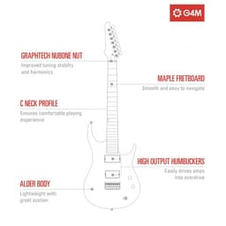 G4M 529 7-snarige Elektrische gitaar, Marmalade — thumbnail 4