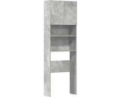 Waskast 64x24x190 cm van Hout en Beton in Grijs