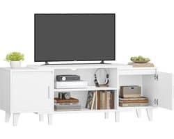 Stijlvol Tv-Meubel Wit met Opbergruimte - Geschikt voor Televisies tot 44,5 inch