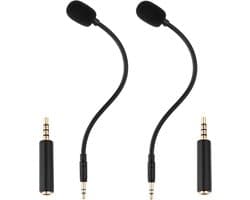 2-stuks 3.5mm Vervangende Microfoon – Ophalsboet – Geschikt voor Turtle Beach, PDP Afterglow AG6, PC, Laptop, GoPro & Camera