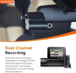DIMICO - Dashcam voor auto camera - Frontcam - Full HD 1080P HDR - Wifi App - 24U Parkeerbewaking - G-Sensor - Nachtzicht - 130° Groothoek — thumbnail 2