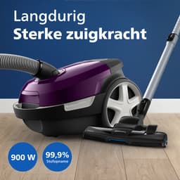 Philips Performer Compact 3000 Series XD3100/06 - Stofzuiger met Zak - Paars - + 2 Extra Mondstukken — thumbnail 4