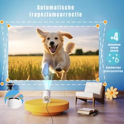 SAVI® Draagbare beamer - Beamer - Projector - Mini Beamer - Wit- 14cm x 8cm x 9cm — thumbnail 5