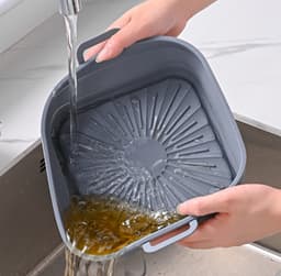 Opvouwbare vierkante Airfryer siliconen mal 17,5 cm — thumbnail 3
