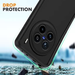 Allecto Plus - Siliconen schokbestendige hoes met opstaande randen voor VIVO X200 Pro - Wit.beschermhoes, telefoonhoes. — thumbnail 4