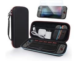 Case voor Nintendo Switch 2 van MMOBIEL – Compacte Hoes voor Switch 2 met 10 Spelkaartsleuven, Mesh Vak, Zachte Binnenvoering & 2 Screen Protectors – Beschermhoes voor Console en Accessoires – Zwart