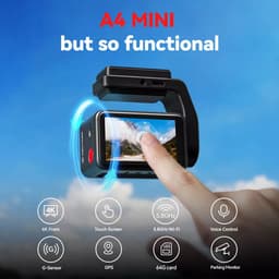 Redtiger A4 4K Touch Wifi Gps 2CH 64gb dashcam - Auto camera voor en achter - Wifi en Gps - Parkeermodus - 2,2 inch touch screen Lcd - 4K resolutie - 64gb Micro SD kaart - dashcam voor auto — thumbnail 3