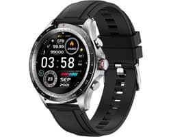 Manike NX1 Business Smartwatch – 1,4 inch AMOLED Display - Hartslag & Bloeddrukmeting - SpO₂ - Slaaptracking - Multisport - IP68 Waterdicht - 7 Dagen Batterij - Android & iOS Compatibel - Meldingen - Stappenteller - Sporthorloge - Activity Tracker