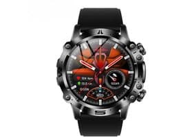 Manike ET482 Smartwatch met ECG & PPG - 1,96 Touchscreen - Hartslag & Bloeddrukmeter - IP68 Waterdicht - Bluetooth 5.3 - Meldingen - Muziekbediening -Bluetooth bellen en contacten synchronisatie - Compatibel met Android en iOS - Zwart