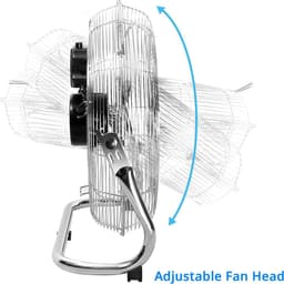 RFWR® Vloerventilator 3 Snelheden - Draagbare Koelventilator voor Thuis en Sport - Kantelbaar en Stil — thumbnail 2