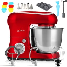 RFWR® Multifunctionele Keukenmachine met Roestvrijstalen Kom - 5L, 2200W, 6 Snelheden, Spatdeksel, Deeghaak en Garde — thumbnail 1