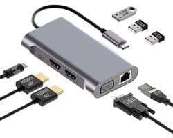 DailySupplies® Docking Station Laptop 2x HDMI - Splitter Laptop - USB-C - Universeel