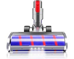 Vervangende onderdelen voor zachte roller-stofzuigerkop Geschikt voor Dyson v7 v8 v10 v11 v15 Animal Cyclone Absolute Fluffy Motorhead hardhouten vloer stofzuigeropzetstuk met 4 LED-lampjes [2025] Bal/slank type niet compatibel