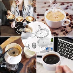 10 stuks Vervangende Filterzeefjes voor French Press Koffiezetapparaat - Herbruikbare RVS Zeefjes — thumbnail 5