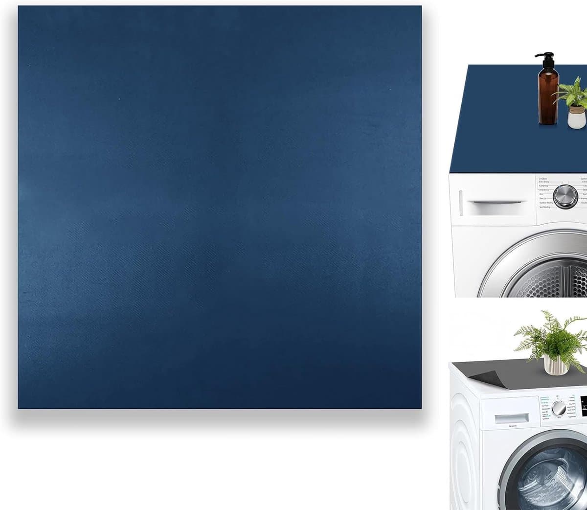 Wasmachineafdekking - 60 x 60 cm - zacht en op maat te snijden - antislip - universeel voor wasmachine en droger - badkamers en keuken - blauw — afbeelding 1