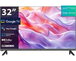 ANTTEQ G32 - 32 Inch (80 cm) Smart TV - Google TV - HD Ready - Bluetooth - Chromecast & Google Assistant - Netflix & Disney+ - 2024 Model