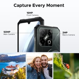 DOOGEE Blade GT Play Telephone Portable Incassable 5G Smartphone Effet de Lumière LED 6,72"+ 120Hz Dimensity D7050 20Go+256Go,Zwart — thumbnail 5