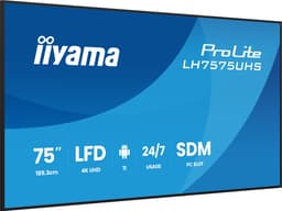 iiyama LH7575UHS-B2AG beeldkrant Digitale signage flatscreen 190,5 cm (75") LCD Wifi 500 cd/m² 4K Ultra HD Zwart Type processor Android 11 24/7 — thumbnail 2