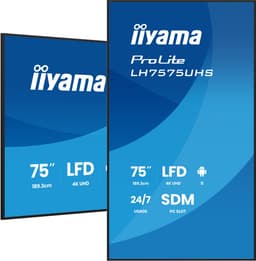 iiyama LH7575UHS-B2AG beeldkrant Digitale signage flatscreen 190,5 cm (75") LCD Wifi 500 cd/m² 4K Ultra HD Zwart Type processor Android 11 24/7 — thumbnail 1