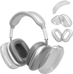 kwmobile 3-in-1 Hoofdtelefoonhoes voor Apple AirPods Max / AirPods Max 2 Hoesje - 360° TPU-hoes voor hoofdtelefoon - transparant / zwart — thumbnail 2