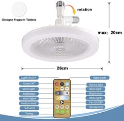 RFWR® Plafondventilator met Dimbare Verlichting en Afstandsbediening voor Binnenruimtes — thumbnail 4