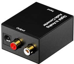 Digitaal naar Analoog Audio Converter (DAC) - Digital to Analogue Omzetter - 192 kHz - Optisch (Toslink)/Coaxiaal naar RCA R/L - Inclusief Optische Kabel en USB Voedingsadapter - Zwart — thumbnail 4