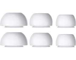 3 Paar Oordopjes geschikt voor Apple Airpods Pro 1/2 - S,M,L - Tips voor pods Pro & Vervanging - Wit - van Heble®