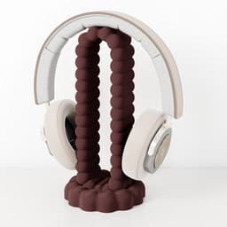 Koptelefoon standaard bordeaux rood - Fleuriek Headset houder - Headset stand bureau accessoire - Headphone stand - Game accessoires voor koptelefoon — thumbnail 1
