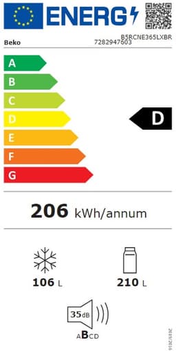 Beko B5RCNE365LXB - HarvestFresh - Koel-vriescombinatie — thumbnail 12