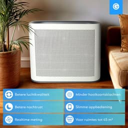 Luchtreiniger Premium met App - CADR 360 m³/u - Air Purifier XL - Luchtreinigers met HEPA Filter en Ionisator - Werkt tegen Huisstofmijt, Hooikoorts, Allergie - Silvergear — thumbnail 2