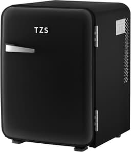 TZS First Austria Mini koelkast - Minibar - 40 liter - Vrijstaand - Volledig stil 22dB - Retro - Zwart — thumbnail 1