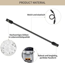 Pack of 4 Milk Hose - Stainless Steel Set for Siemens EQ6 - Met Cleaning Brush - Compatible with Bosch VeroAroma Coffee Machines - Ideaal voor Perfecte Koffiegenot — thumbnail 5
