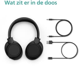 PHILIPS TAH6509 Ruionderdrukkende Over-Ear Wireless Bluetooth Headphones - Superieure gesprekskwaliteit, Geschikt voor Voice Assistant met tot 45 uur muziekafspeeltijd - Zwart Zwart — thumbnail 8
