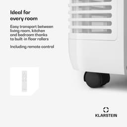 Klarstein Mobiele airconditioner met luchtafvoerslang, 4-in-1 airconditioner, ventilator, luchtontvochtiger & nachtmodus, kleine & draagbare airconditioner voor thuis & op kantoor, laag verbruik, 14000BTU,1 kW voor 65 m² - Afstandsbediening — thumbnail 13