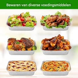 EXCITAT 30 stuks - Borden - Grillplaten - Folieplaten - Geschikt voor koken, bakken, picknicks, airfryers - 22*22*4.5 — thumbnail 6